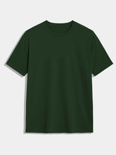 BOTTLE GREEN BLANK SLIM FIT T SHIRT