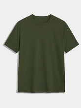 OLIVE GREEN BLANK SLIM FIT T SHIRT