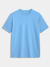 SKY BLUE BLANK SLIM FIT T SHIRT