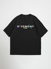 Black givenchy oversized graphic t-shirt with Givenchy logo on a white background