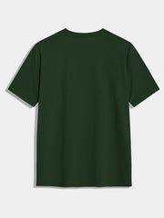 BOTTLE GREEN BLANK SLIM FIT T SHIRT