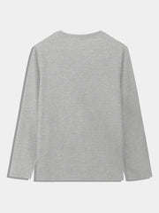 HEATHER GREY FULL SLEEVES T SHIRT
