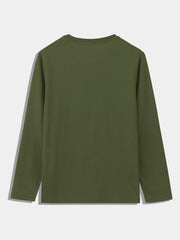OLIVE GREEN FULL SLEEVES T SHIRT