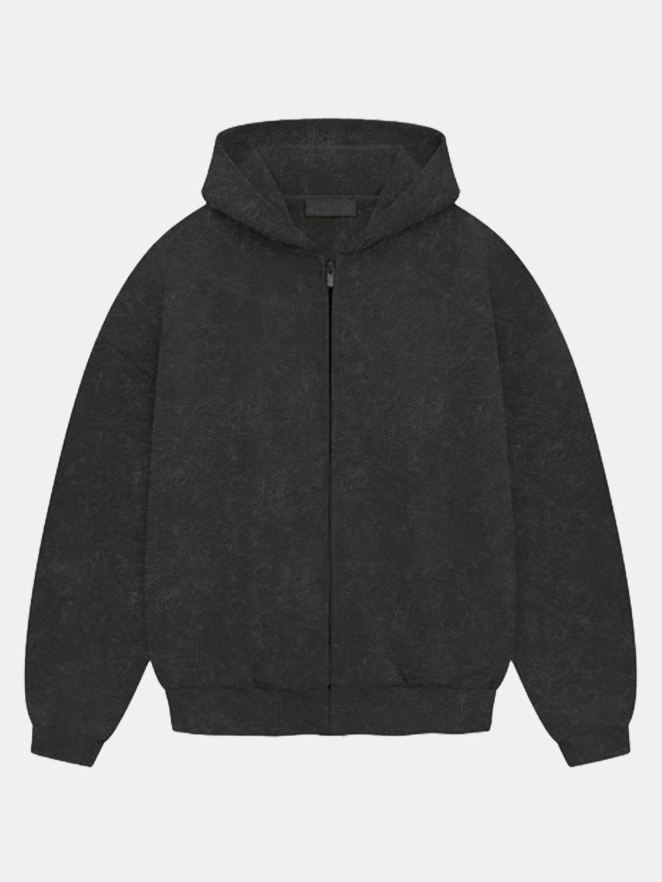Washed Oversized Zipper Hoodie