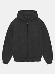 Washed Oversized Zipper Hoodie