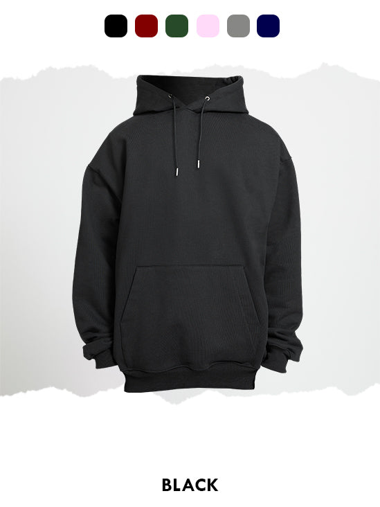 BASIC BLACK HOODIE OVERSIZED