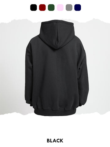 BASIC BLACK HOODIE OVERSIZED