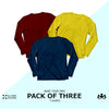 Pack Of Three Full Sleeves T-Shirts