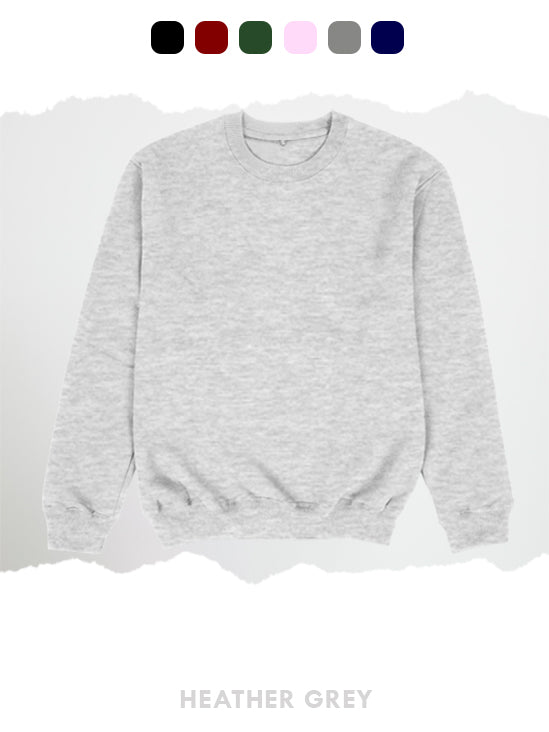 BASIC HEATHER GREY SWEATSHIRT