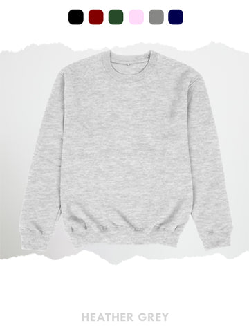 BASIC HEATHER GREY SWEATSHIRT