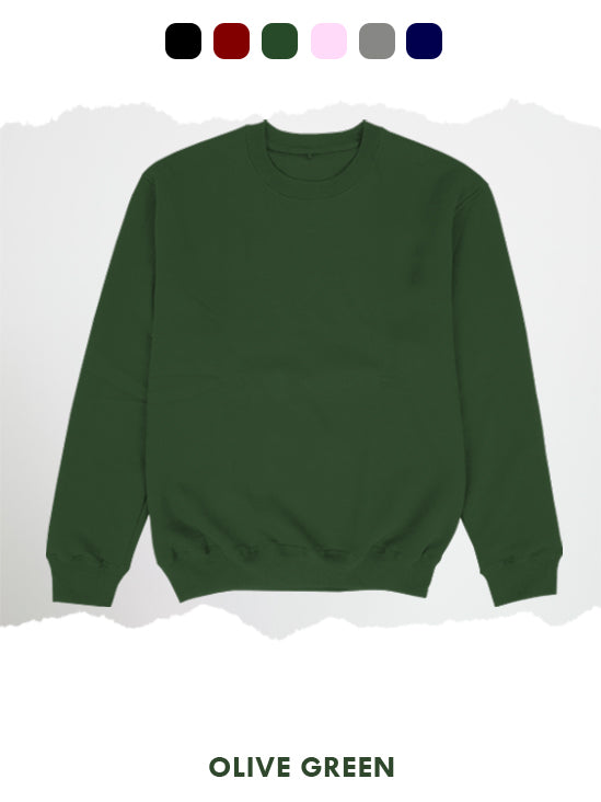 BASIC OLIVE GREEN SWEATSHIRT